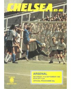 Chelsea v Arsenal official programme 21/09/1985