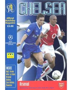 Chelsea v Arsenal official programme 24/03/2004 Champions League