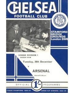 Chelsea v Arsenal official programme 26/12/1967