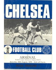 Chelsea v Arsenal official programme 29/08/1970
