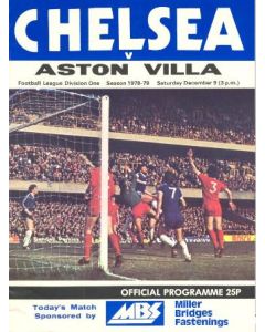 Chelsea v Aston Villa official programme 09/12/1978