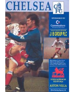 Chelsea v Aston Villa official programme 13/02/1993