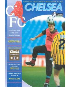 Chelsea v Aston Villa official programme 15/04/1995