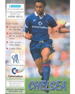 Chelsea v Aston Villa official programme 18/09/1991