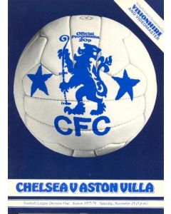 Chelsea v Aston Villa official programme 19/11/1977