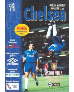 Chelsea v Aston Villa official programme 21/08/1999 Premier League