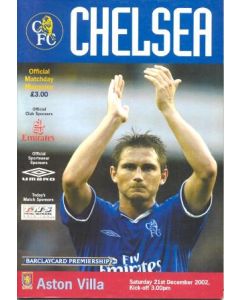 Chelsea v Aston Villa official programme 21/12/2002