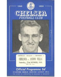 Chelsea v Aston Villa official programme 22/10/1949