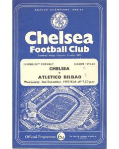 Chelsea v Atletico Bilbao official programme 02/12/1959