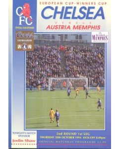 Chelsea v Austria Memphis official programme 20/10/1994