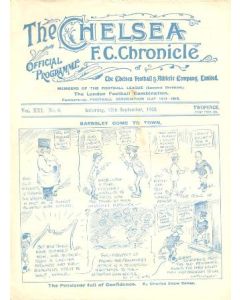 Chelsea v Barnsley official programme 12/09/1925
