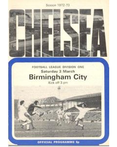 Chelsea v Birmingham City official programme 03/03/1973