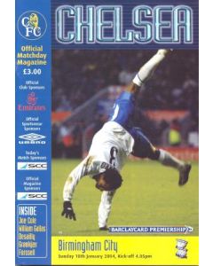 Chelsea v Birmingham City official programme 18/01/2004 Premier League