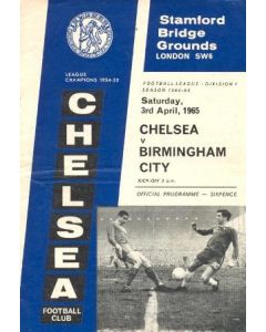 Chelsea v Birmingham official programme 03/04/1965
