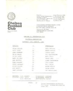 Chelsea v Birmingham City official programme 19/01/1980