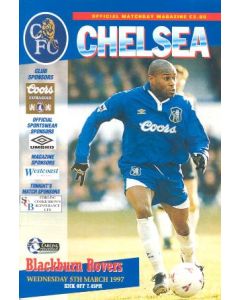 Chelsea v Blackburn Rovers official programme 05/03/1997 Carling Premiership