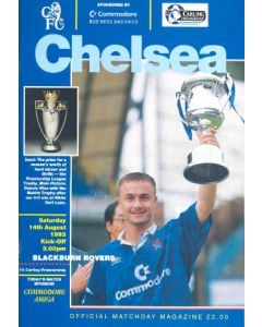 Chelsea v Blackburn Rovers official programme 14/08/1993