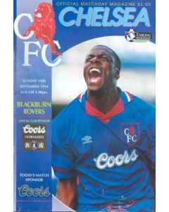 Chelsea v Blackburn Rovers official programme 18/09/1994