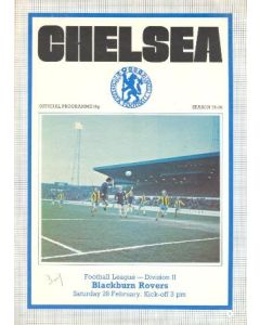 Chelsea v Blackburn Rovers official programme 28/02/1976