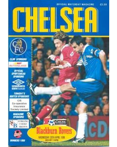 Chelsea v Blackburn Rovers official programme 29/04/1998