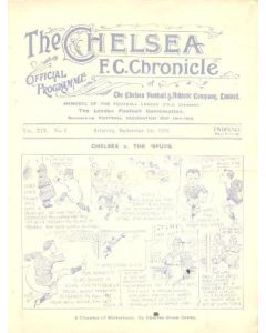 Chelsea v Blackburn Rovers official programme 01/09/1923