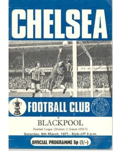 Chelsea v Blackpool official programme 06/03/1971