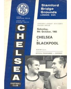 Chelsea v Blackpool official programme 09/10/1965