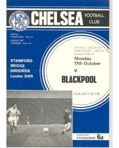 Chelsea v Blackpool official programme 17/10/1966