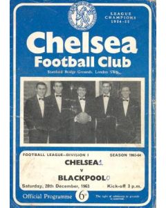 Chelsea v Blackpool official programme 28/12/1963