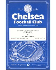 Chelsea v Blackpool official programme 19/12/1953