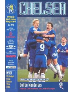 Chelsea v Bolton Wanderers official programme 13/12/2003