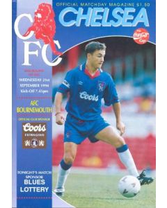 Chelsea v Bournemouth official programme 21/09/1994