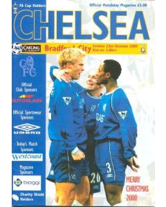 Chelsea v Bradford City official programme 23/12/2000 Premier League