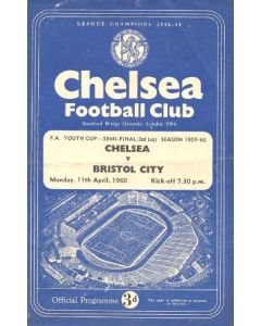Chelsea v Bristol City official programme 11/04/1960