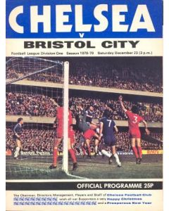 chelsea v bristol city football programme