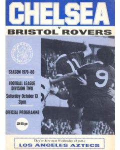 Chelsea v Bristol Rovers official programme 13/10/1979