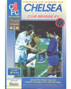 Chelsea v Brugge official programme 14/03/1995