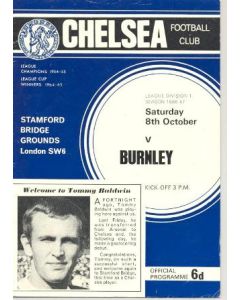 Chelsea v Burnley official programme 08/10/1966 Football League