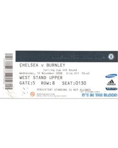 Chelsea v Burnley ticket 12/11/2008