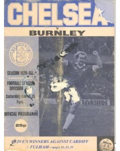 Chelsea v Burnley official programme 15/03/1980