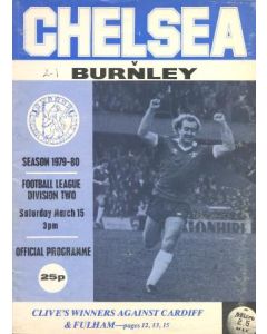 Chelsea v Burnley official programme 15/03/1980