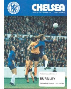 Chelsea v Burnley official programme 21/08/1974