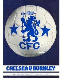 Chelsea v Burnley official programme 28/01/1978