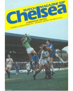 Chelsea v Cambridge United official programme 15/01/1983