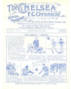 Chelsea v Cardiff City official programme 03/03/1923