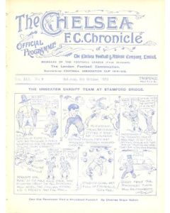 Chelsea v Cardiff City official programme 06/10/1923
