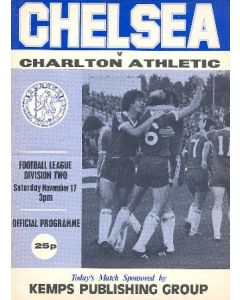 Chelsea v Charlton Athletic official programme 17/11/1979,