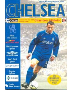 Chelsea v Charlton Athletic official programme 21/04/2001 Premier League