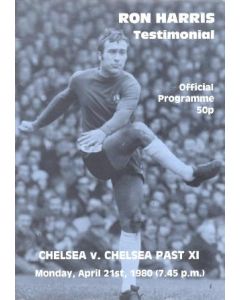 Chelsea vChelsea Past XI official programme 21/04/1980 Ron Harris Testimonial Match
