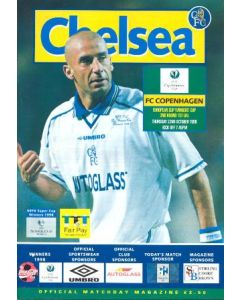Chelsea v Copenhagen official programme 22/10/1998 European Cup Winners Cup